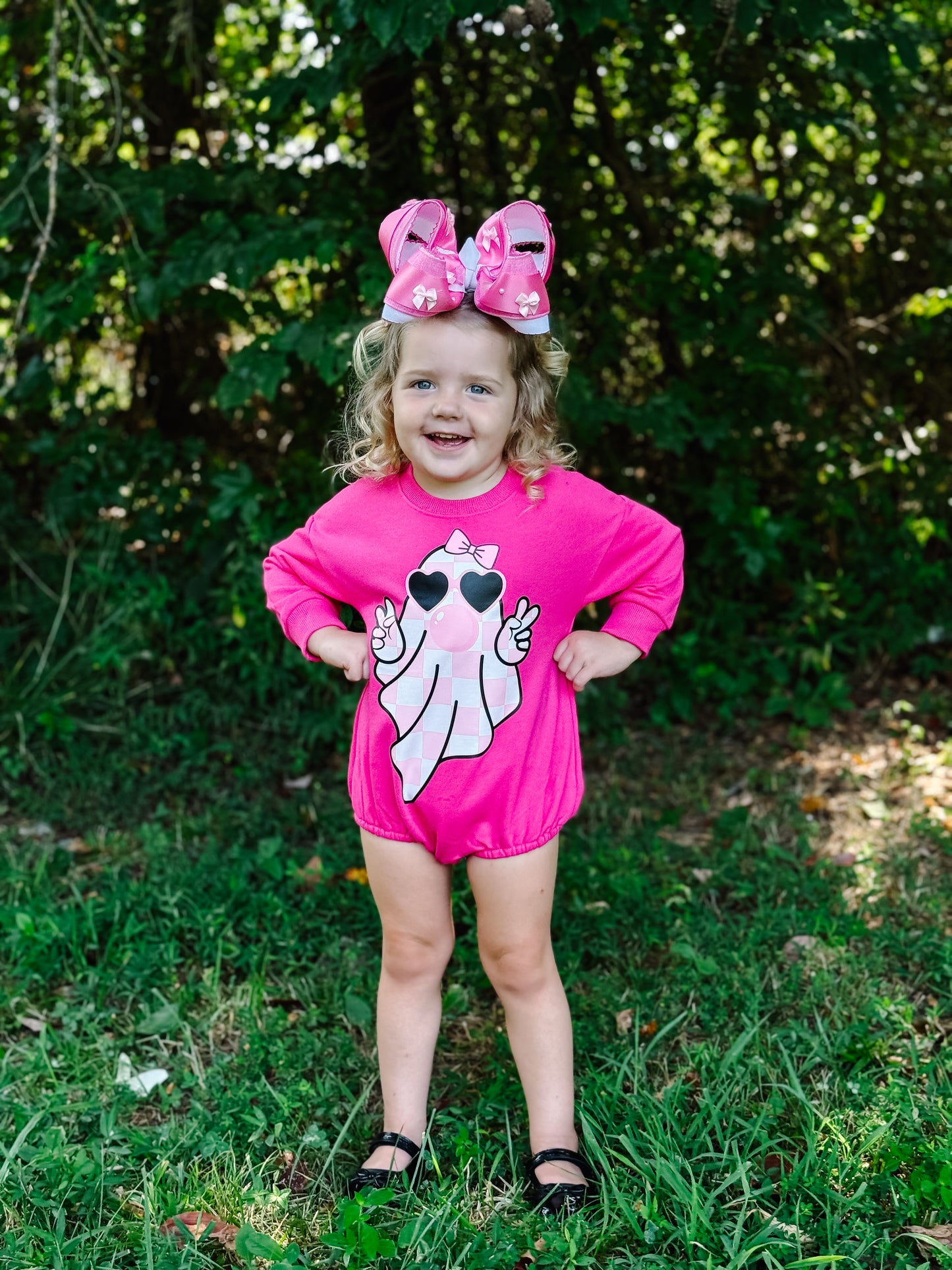 girlie ghostie sweatshirt romper
