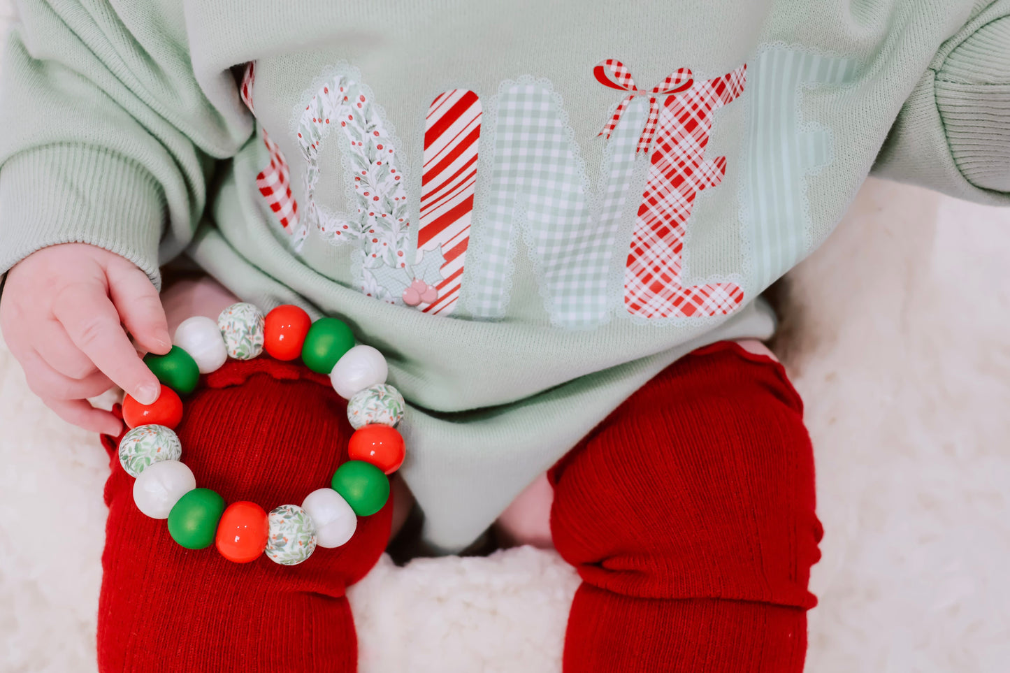 Sage Lace Christmas Personalized