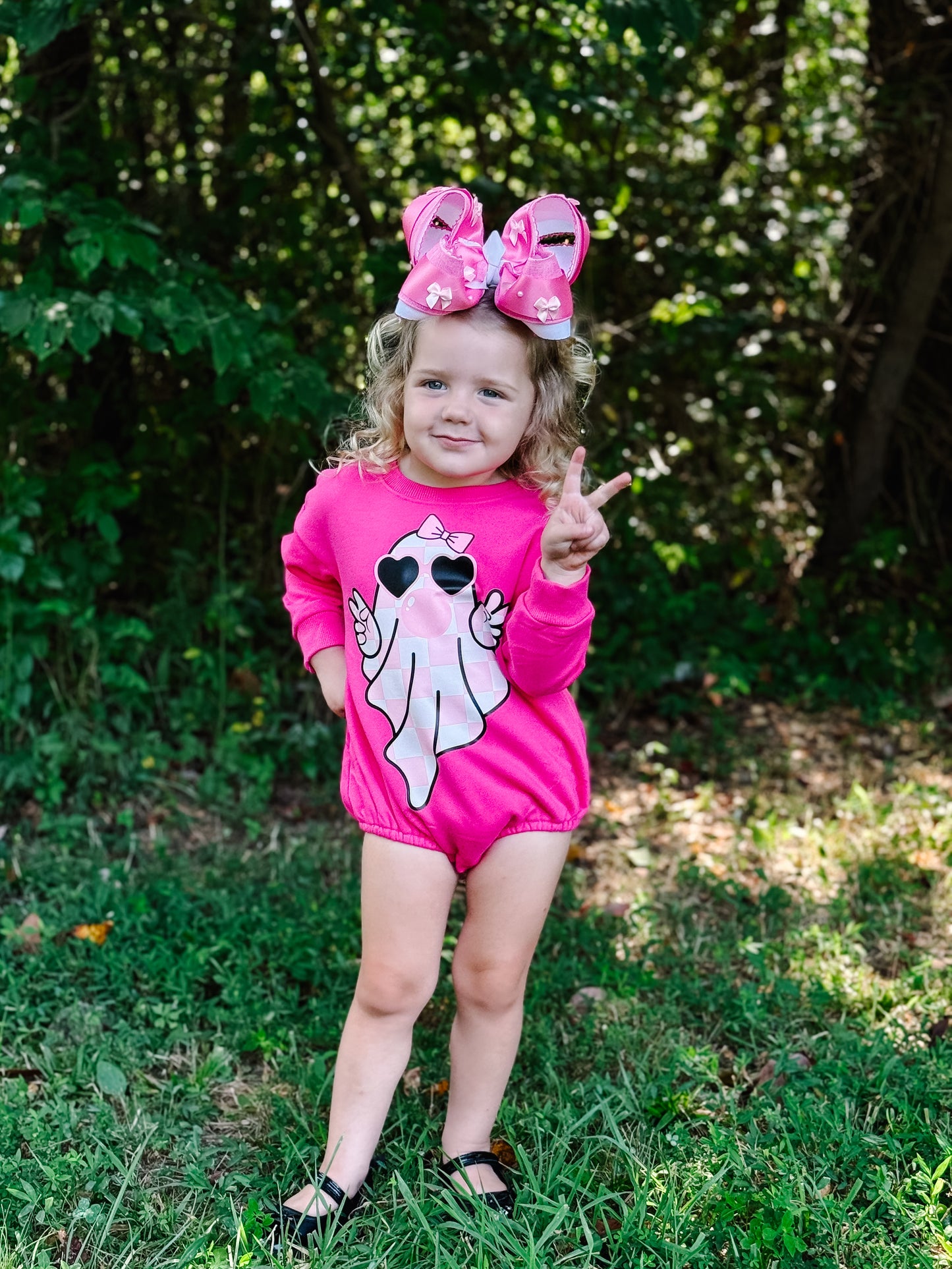 girlie ghostie sweatshirt romper