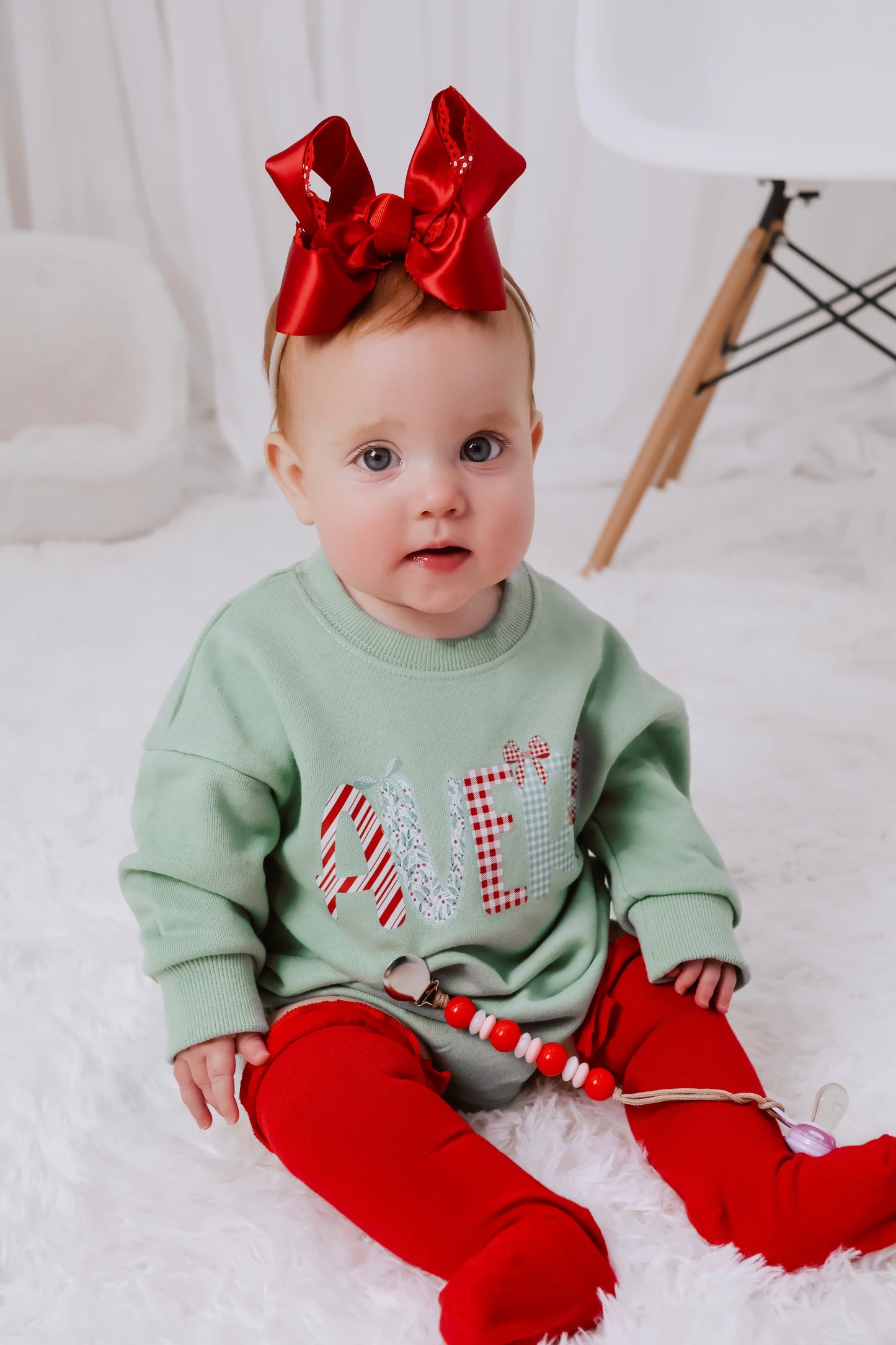 Sage Lace Christmas Personalized