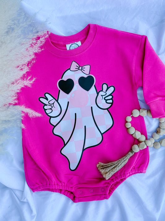 girlie ghostie sweatshirt romper