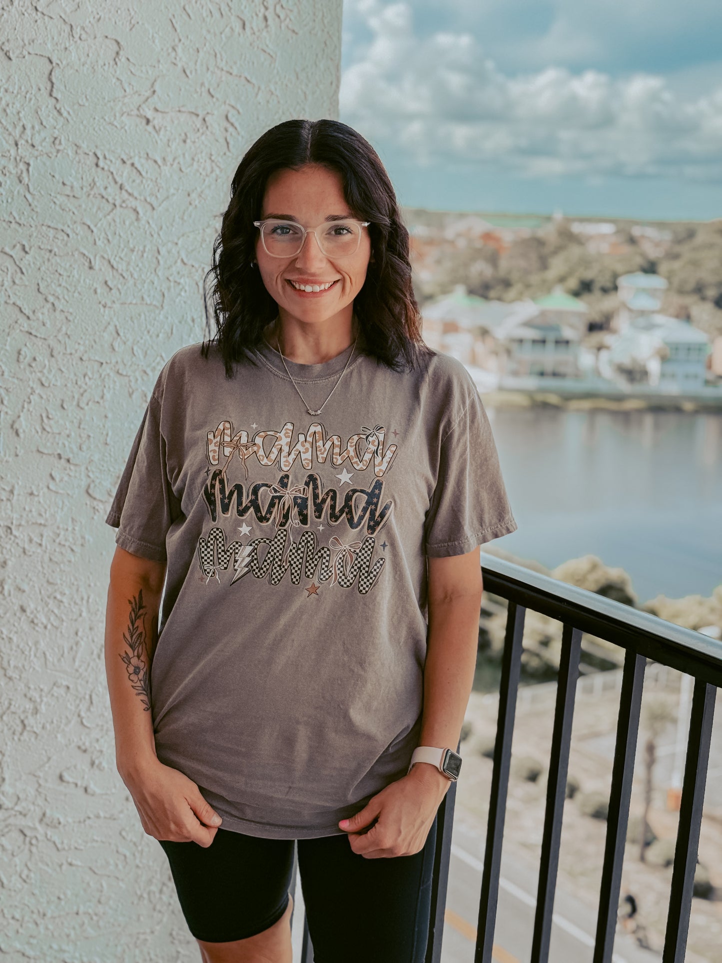 leopard mama tee