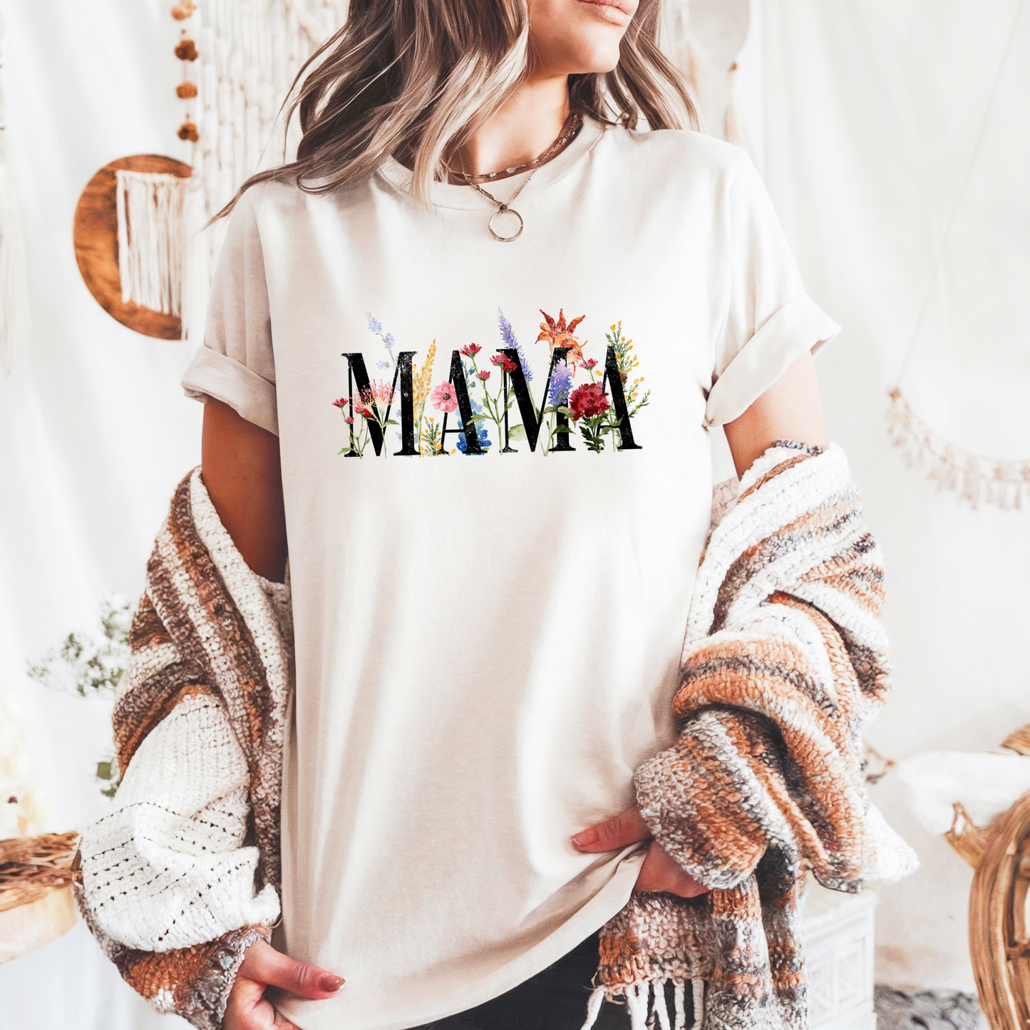 mama wildflower tee