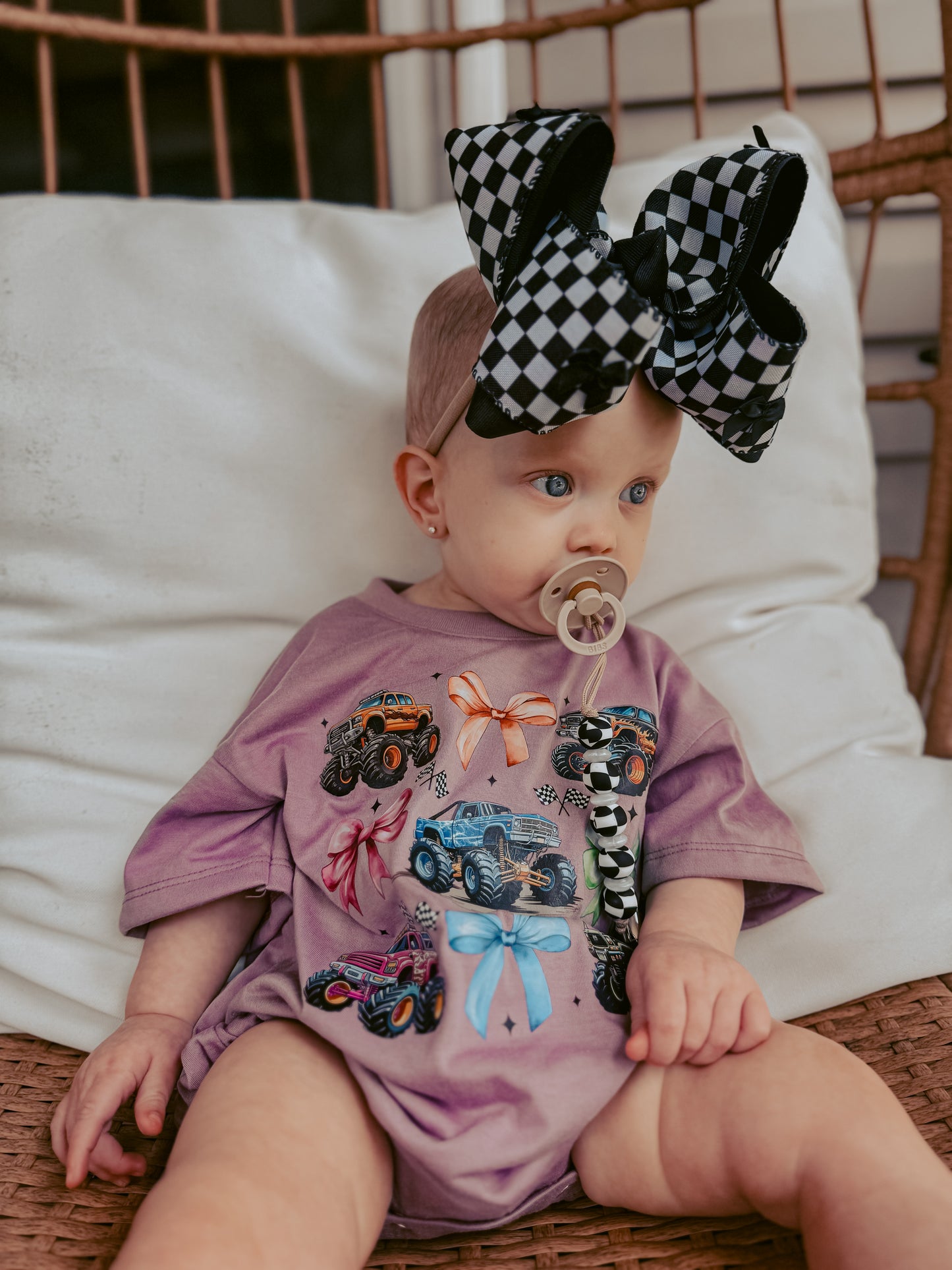 checkered paci clip