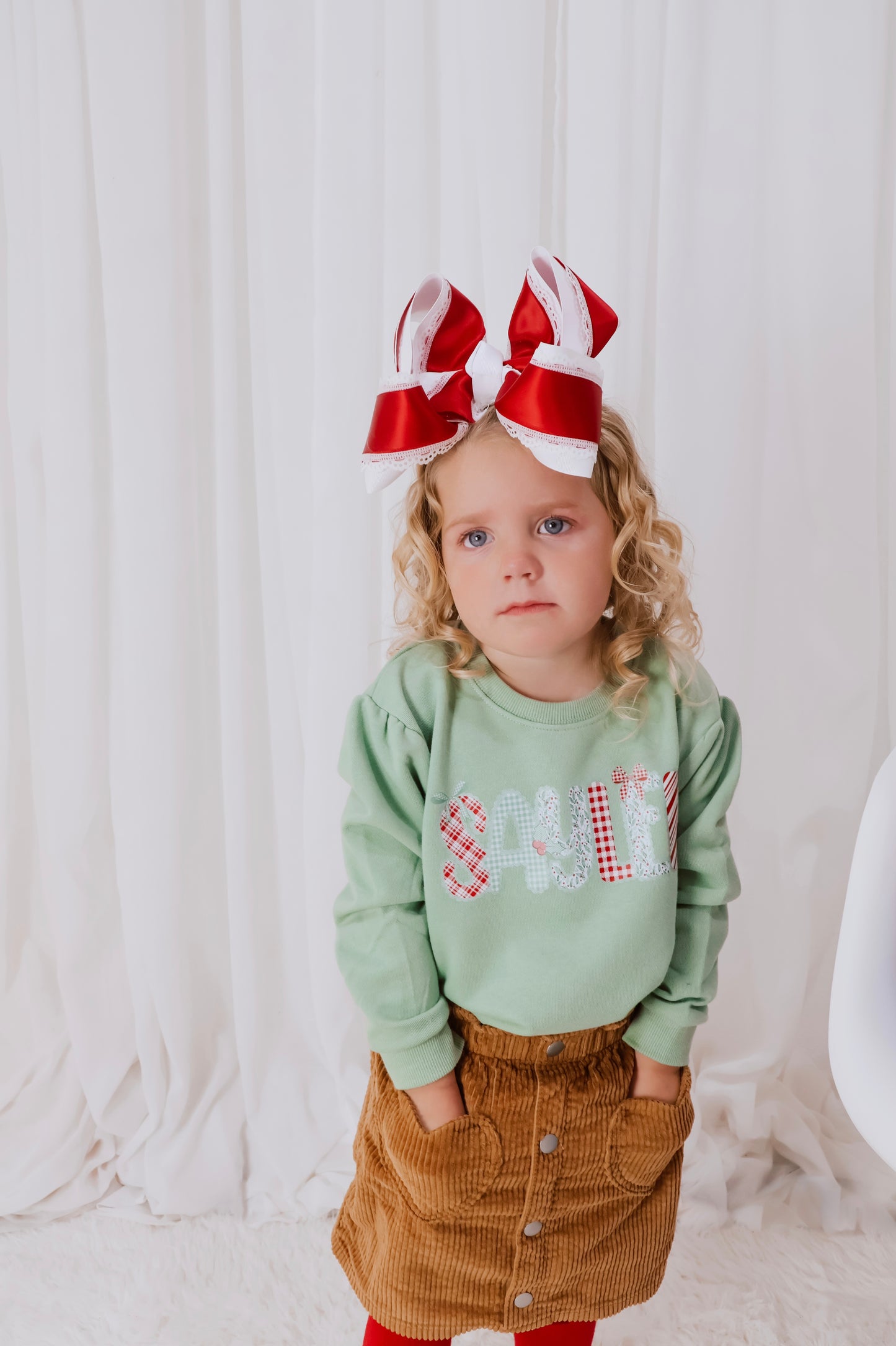 Sage Lace Christmas Personalized