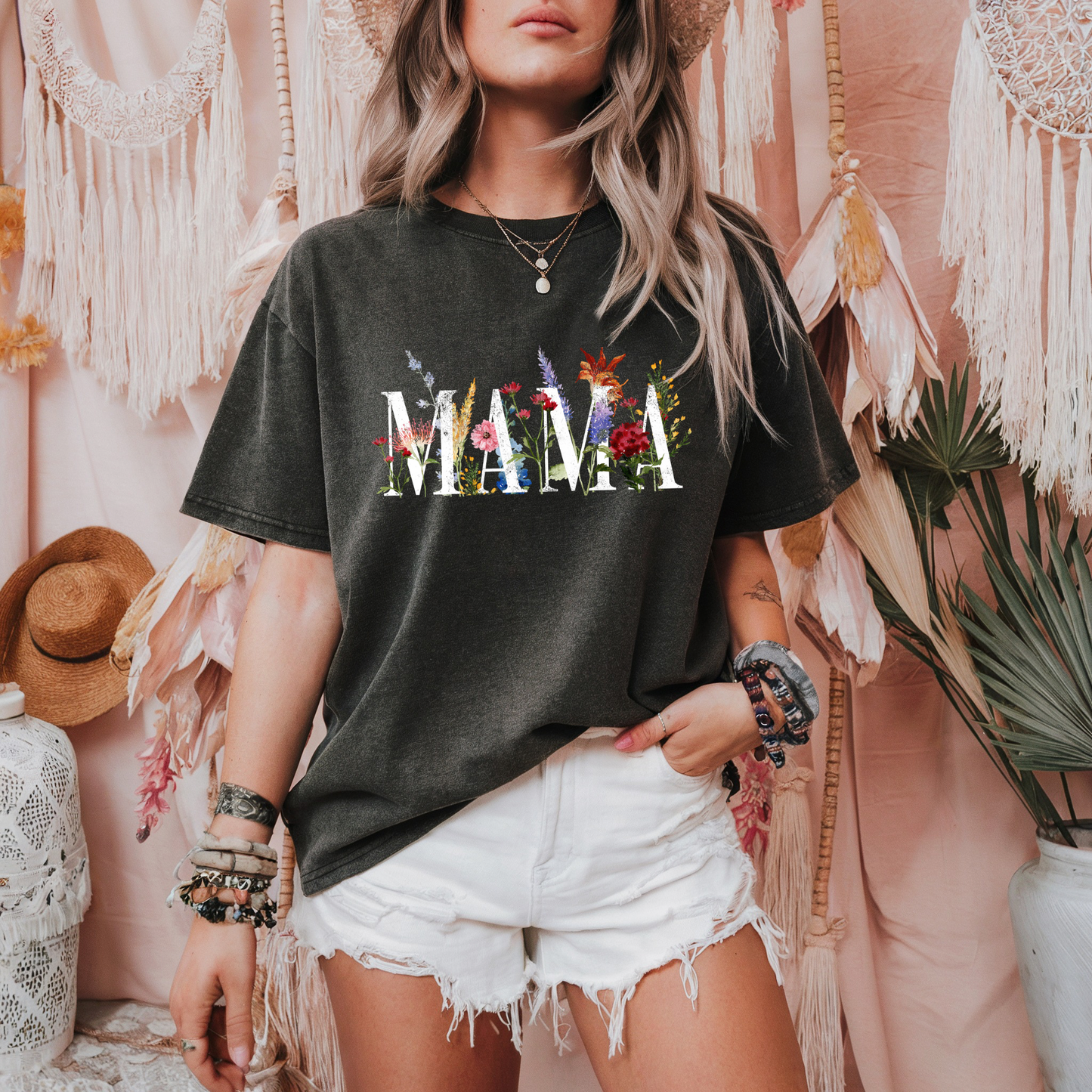 mama wildflower tee