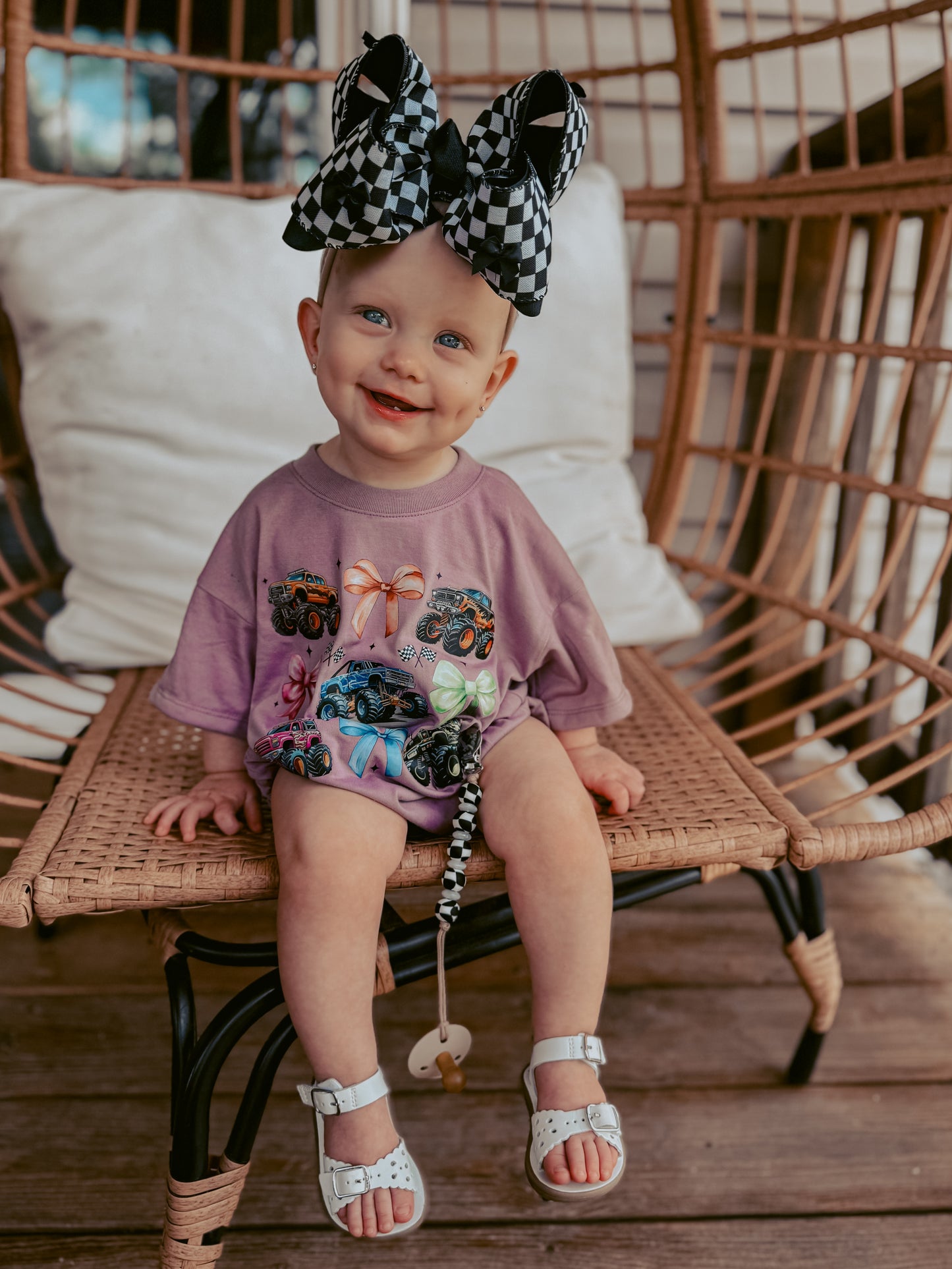 checkered paci clip
