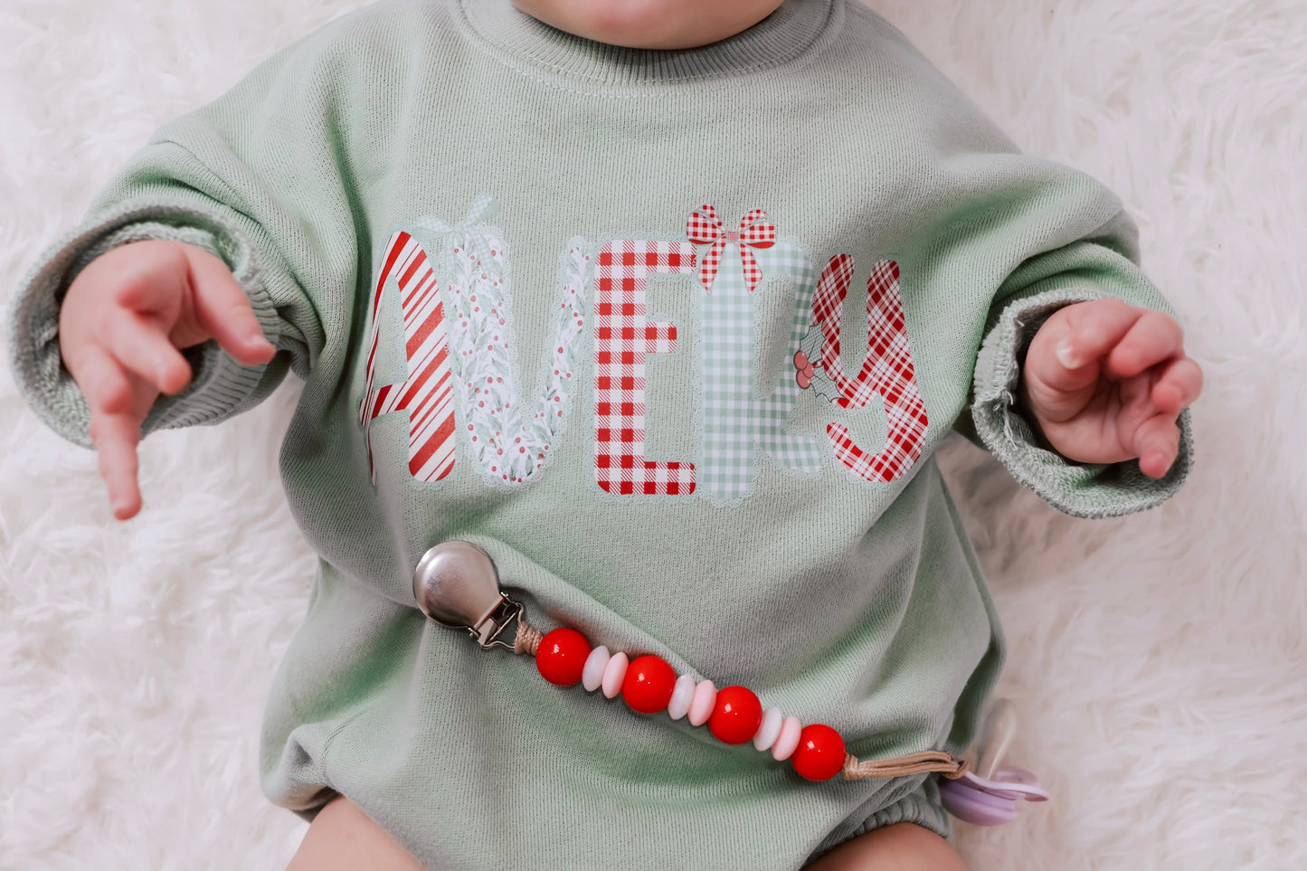 Sage Lace Christmas Personalized