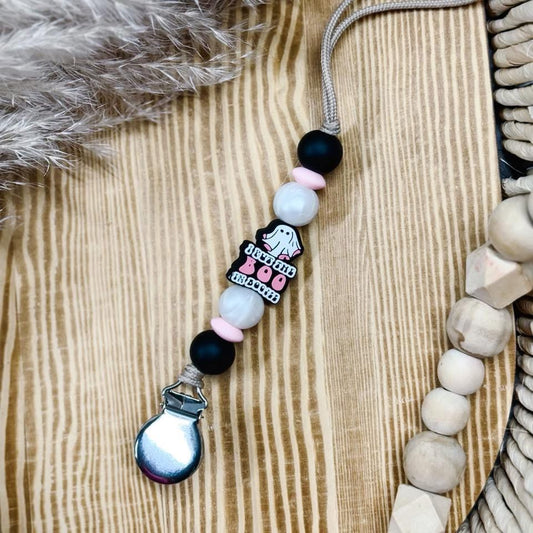 Boujee Boos Pacifier Clip